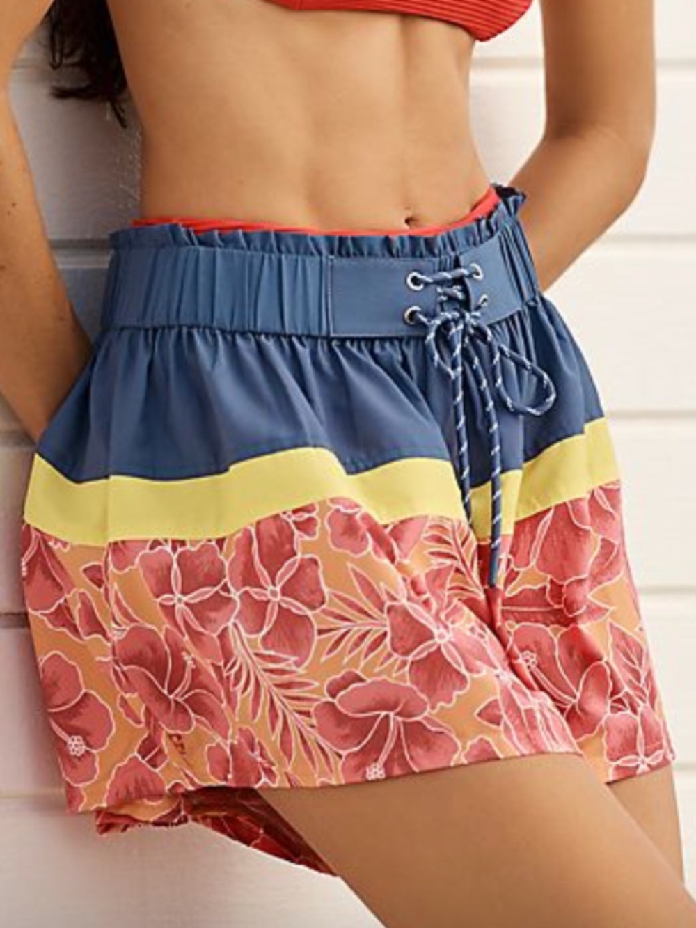 Anthropologie Celandine Skirt Surf Shorts Multi Floral